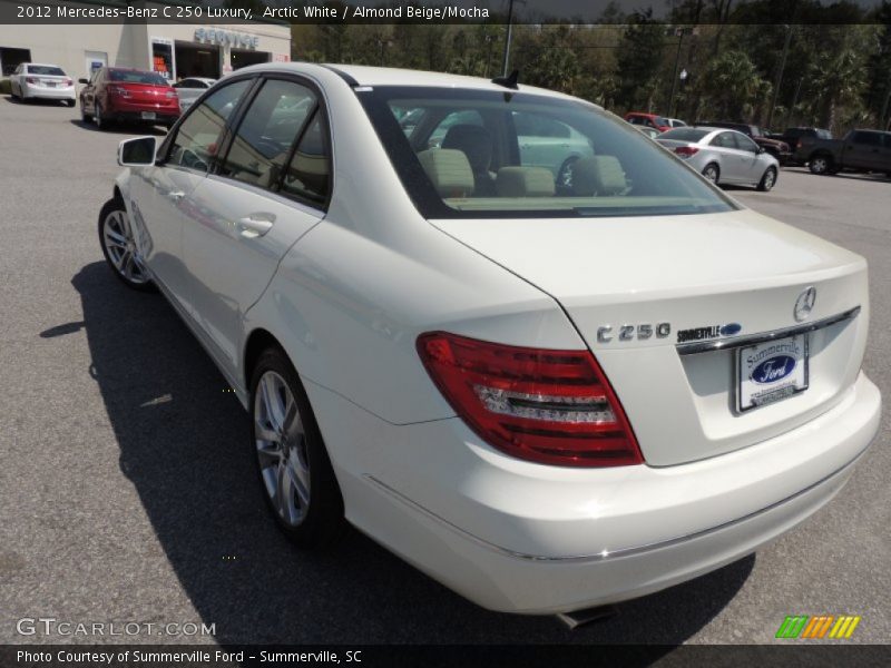 Arctic White / Almond Beige/Mocha 2012 Mercedes-Benz C 250 Luxury