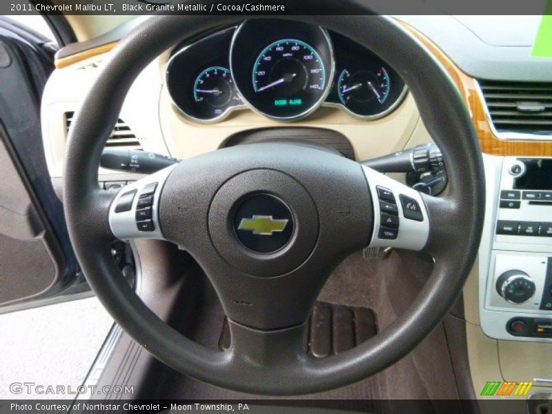 Black Granite Metallic / Cocoa/Cashmere 2011 Chevrolet Malibu LT