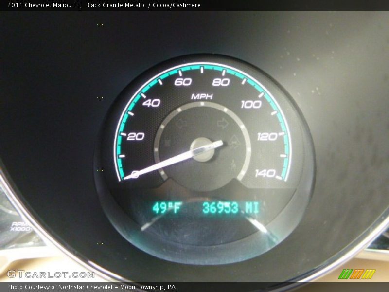 Black Granite Metallic / Cocoa/Cashmere 2011 Chevrolet Malibu LT