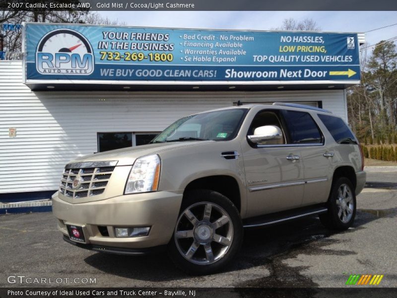 Gold Mist / Cocoa/Light Cashmere 2007 Cadillac Escalade AWD