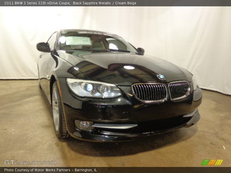 Black Sapphire Metallic / Cream Beige 2011 BMW 3 Series 328i xDrive Coupe