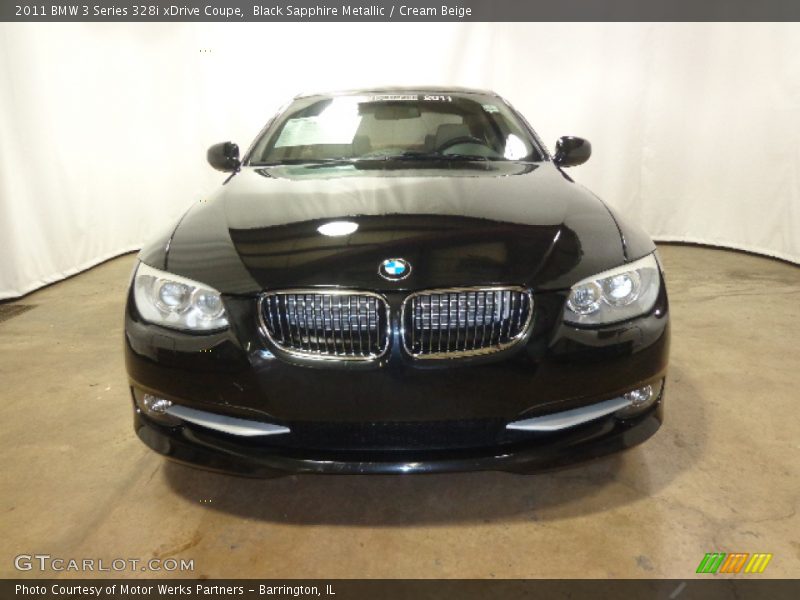 Black Sapphire Metallic / Cream Beige 2011 BMW 3 Series 328i xDrive Coupe