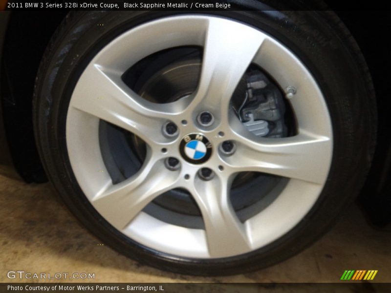 Black Sapphire Metallic / Cream Beige 2011 BMW 3 Series 328i xDrive Coupe