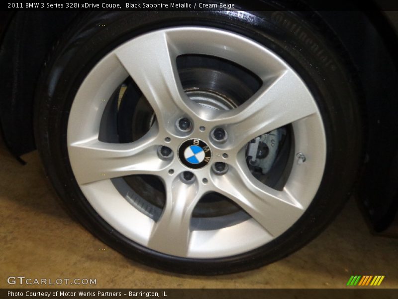 Black Sapphire Metallic / Cream Beige 2011 BMW 3 Series 328i xDrive Coupe