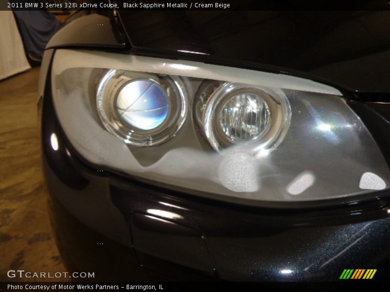 Black Sapphire Metallic / Cream Beige 2011 BMW 3 Series 328i xDrive Coupe