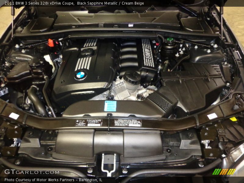 Black Sapphire Metallic / Cream Beige 2011 BMW 3 Series 328i xDrive Coupe