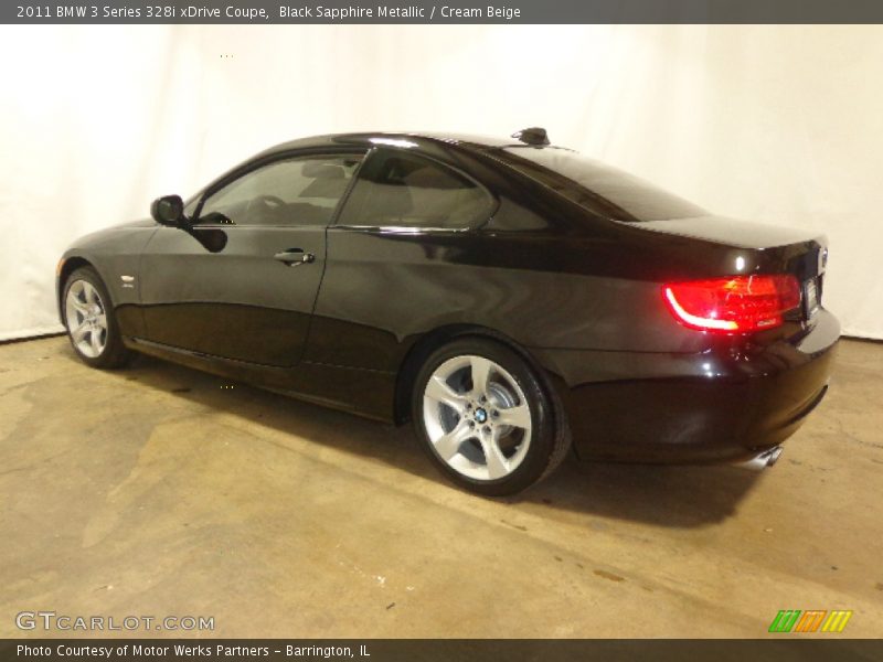 Black Sapphire Metallic / Cream Beige 2011 BMW 3 Series 328i xDrive Coupe