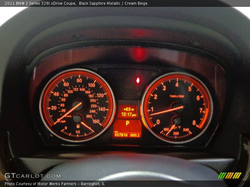 Black Sapphire Metallic / Cream Beige 2011 BMW 3 Series 328i xDrive Coupe