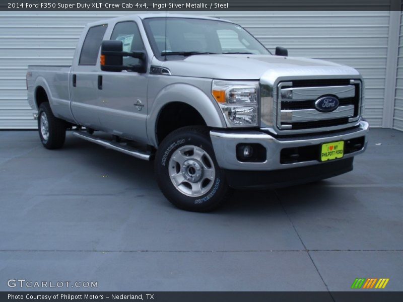 Ingot Silver Metallic / Steel 2014 Ford F350 Super Duty XLT Crew Cab 4x4
