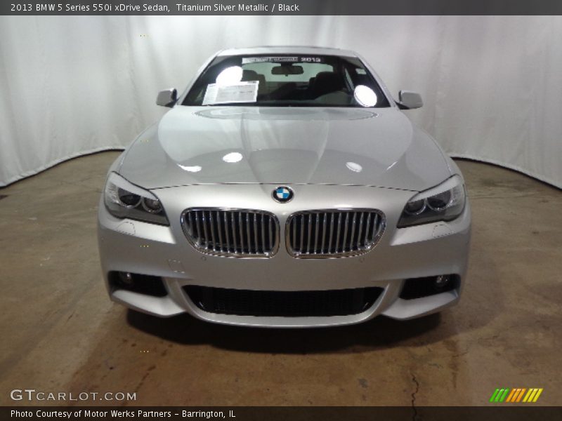 Titanium Silver Metallic / Black 2013 BMW 5 Series 550i xDrive Sedan