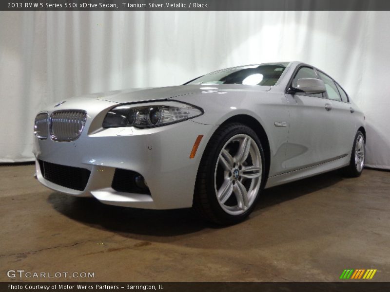 Titanium Silver Metallic / Black 2013 BMW 5 Series 550i xDrive Sedan