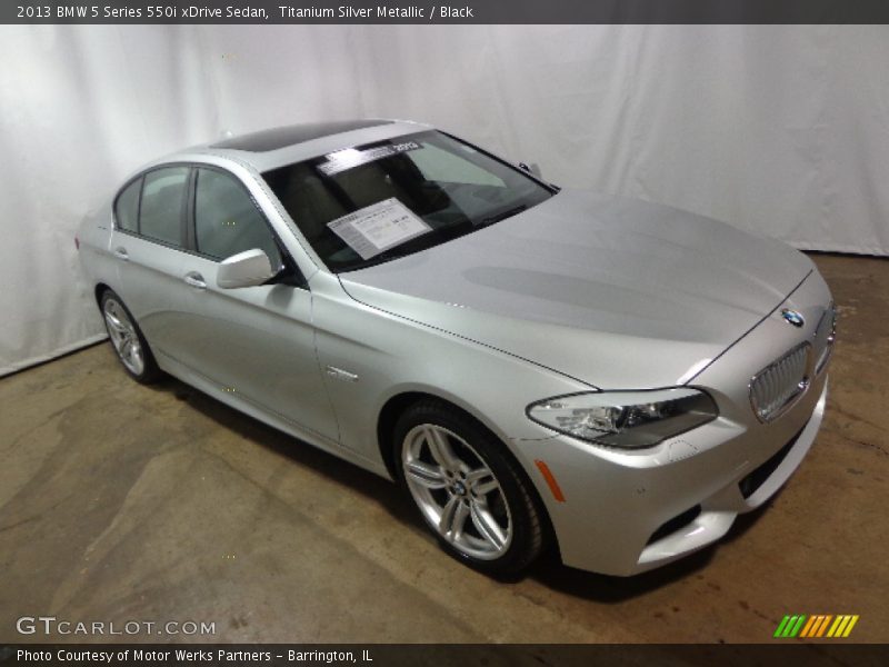 Titanium Silver Metallic / Black 2013 BMW 5 Series 550i xDrive Sedan