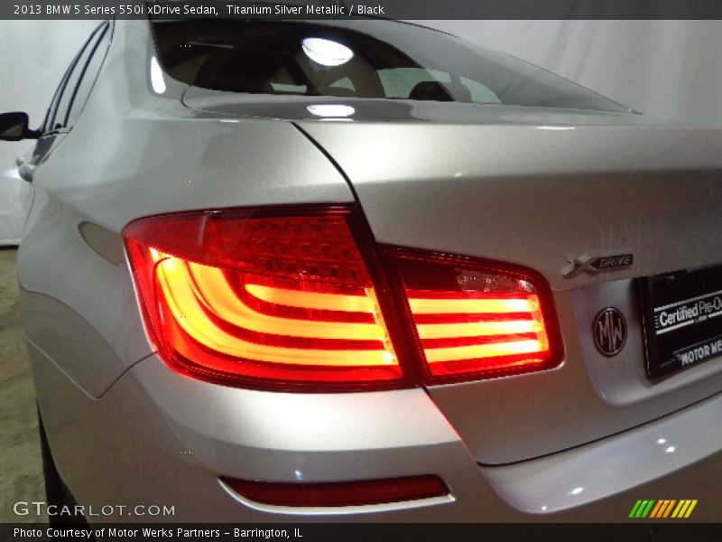 Titanium Silver Metallic / Black 2013 BMW 5 Series 550i xDrive Sedan