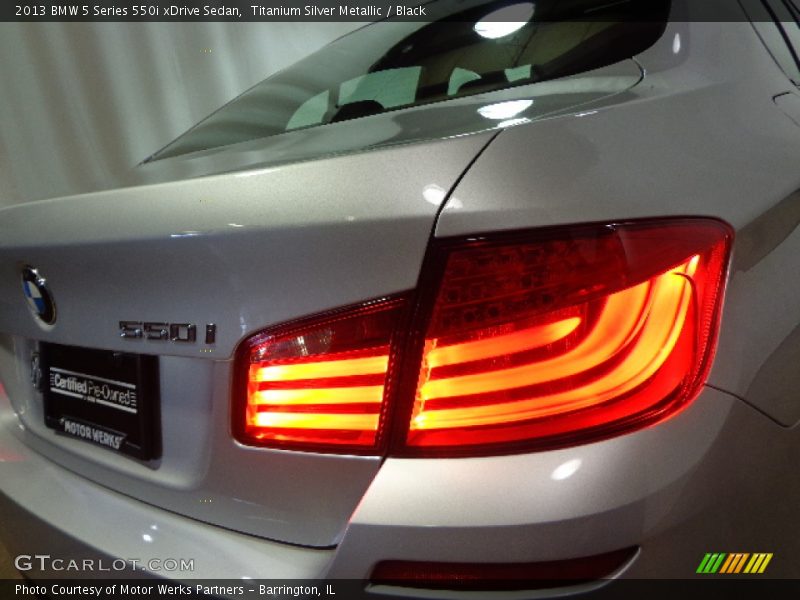 Titanium Silver Metallic / Black 2013 BMW 5 Series 550i xDrive Sedan