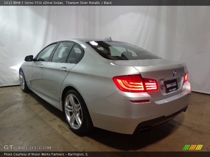 Titanium Silver Metallic / Black 2013 BMW 5 Series 550i xDrive Sedan