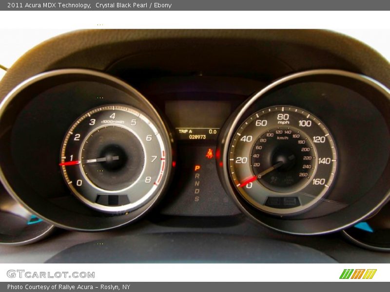 Crystal Black Pearl / Ebony 2011 Acura MDX Technology