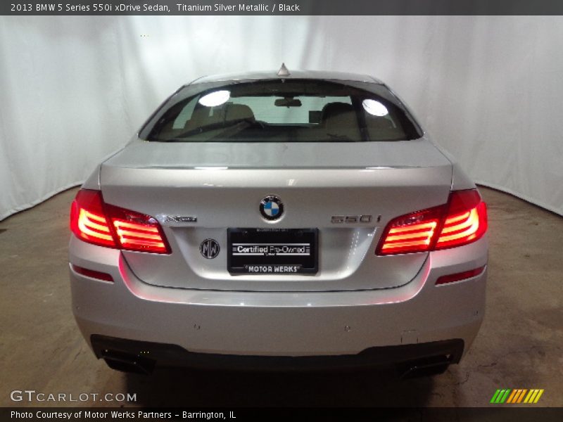 Titanium Silver Metallic / Black 2013 BMW 5 Series 550i xDrive Sedan