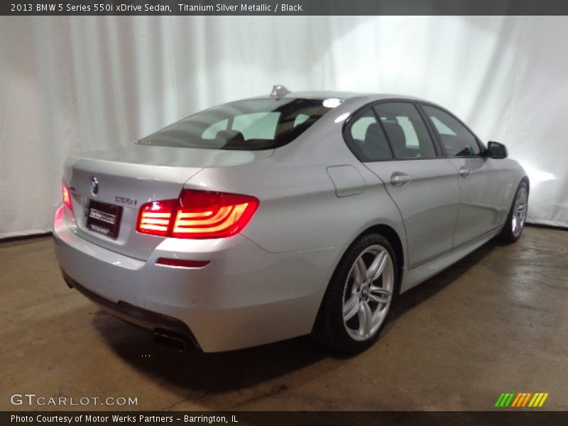 Titanium Silver Metallic / Black 2013 BMW 5 Series 550i xDrive Sedan