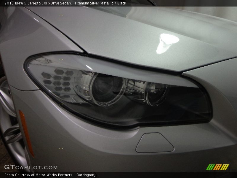 Titanium Silver Metallic / Black 2013 BMW 5 Series 550i xDrive Sedan