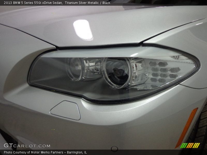 Titanium Silver Metallic / Black 2013 BMW 5 Series 550i xDrive Sedan