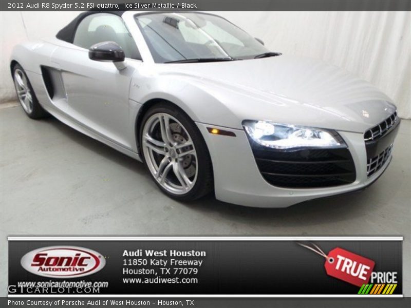 Ice Silver Metallic / Black 2012 Audi R8 Spyder 5.2 FSI quattro