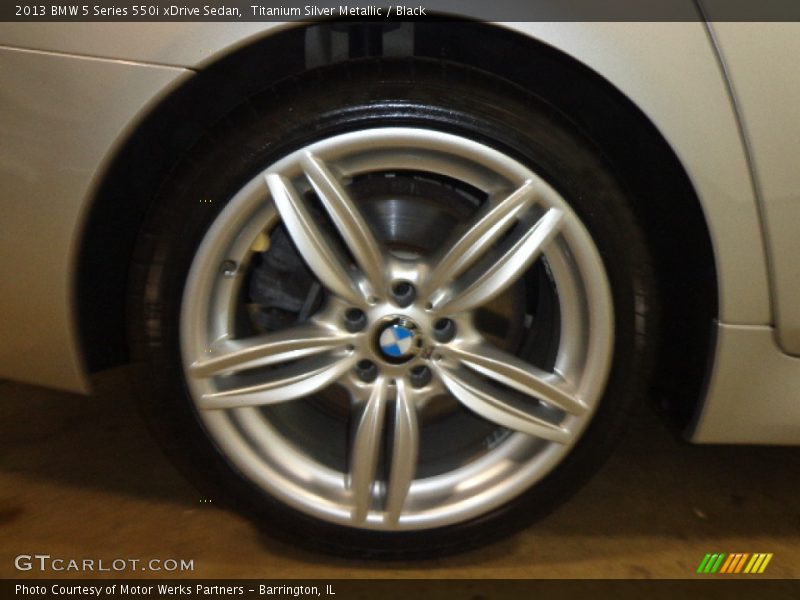 Titanium Silver Metallic / Black 2013 BMW 5 Series 550i xDrive Sedan
