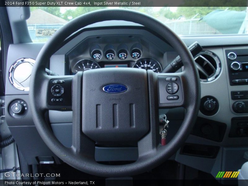 Ingot Silver Metallic / Steel 2014 Ford F350 Super Duty XLT Crew Cab 4x4