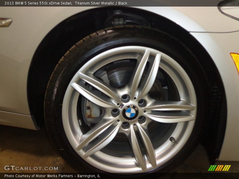 Titanium Silver Metallic / Black 2013 BMW 5 Series 550i xDrive Sedan