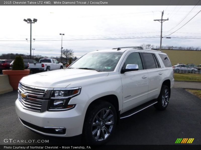 White Diamond Tricoat / Cocoa/Dune 2015 Chevrolet Tahoe LTZ 4WD
