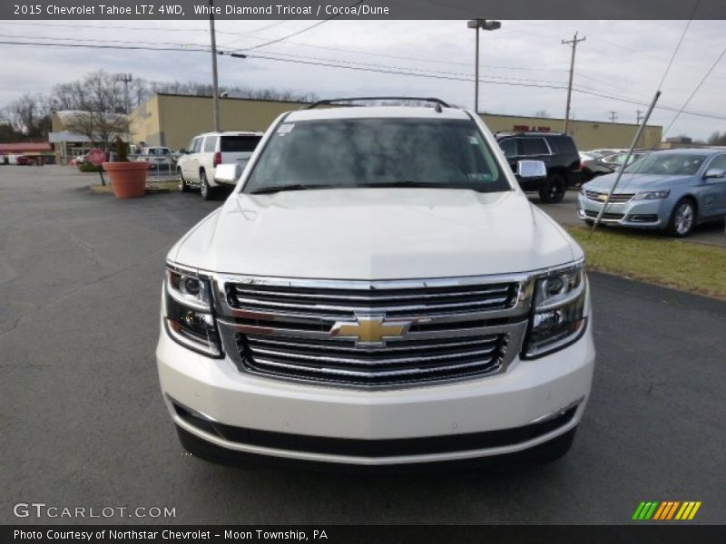 White Diamond Tricoat / Cocoa/Dune 2015 Chevrolet Tahoe LTZ 4WD