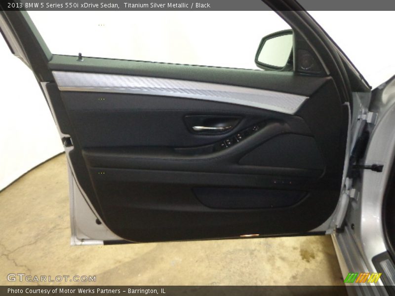 Titanium Silver Metallic / Black 2013 BMW 5 Series 550i xDrive Sedan
