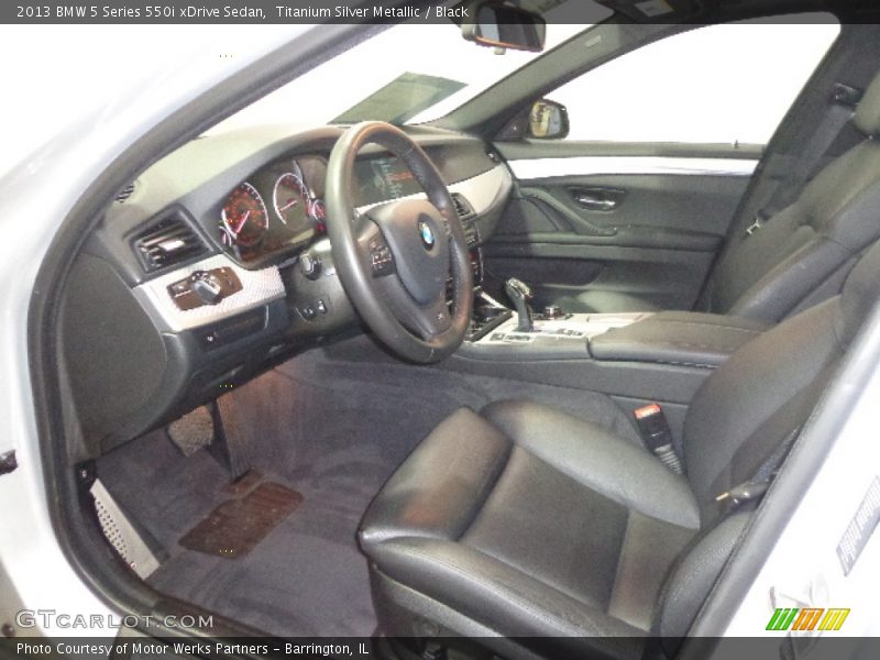 Titanium Silver Metallic / Black 2013 BMW 5 Series 550i xDrive Sedan