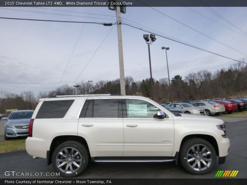 White Diamond Tricoat / Cocoa/Dune 2015 Chevrolet Tahoe LTZ 4WD