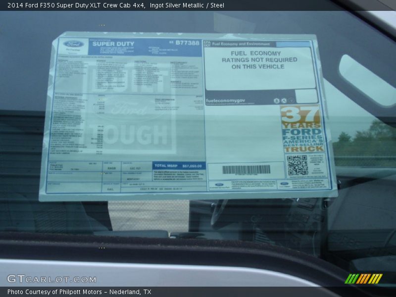 Ingot Silver Metallic / Steel 2014 Ford F350 Super Duty XLT Crew Cab 4x4