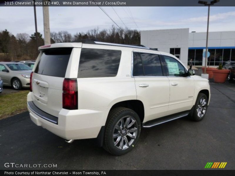 White Diamond Tricoat / Cocoa/Dune 2015 Chevrolet Tahoe LTZ 4WD