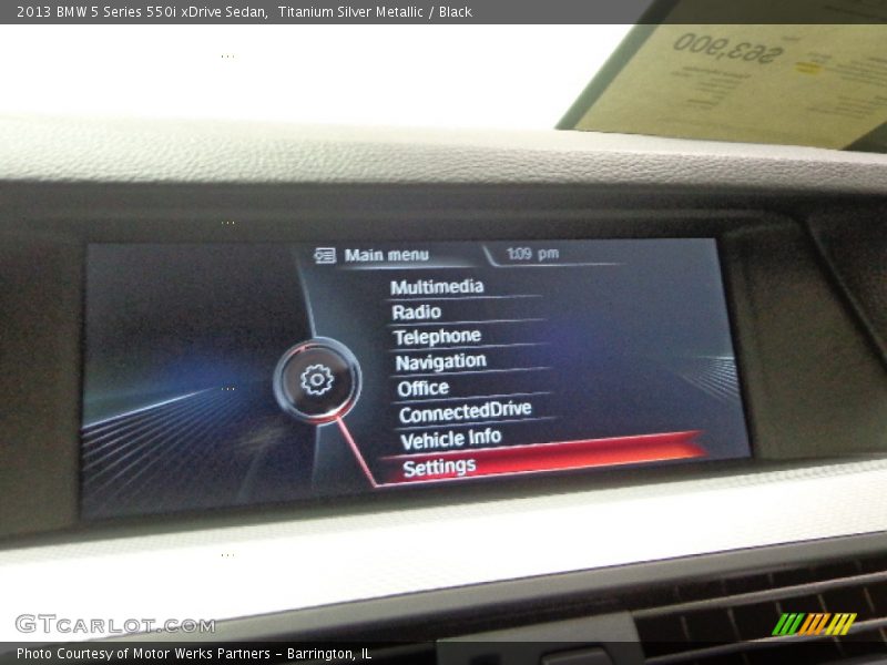 Titanium Silver Metallic / Black 2013 BMW 5 Series 550i xDrive Sedan