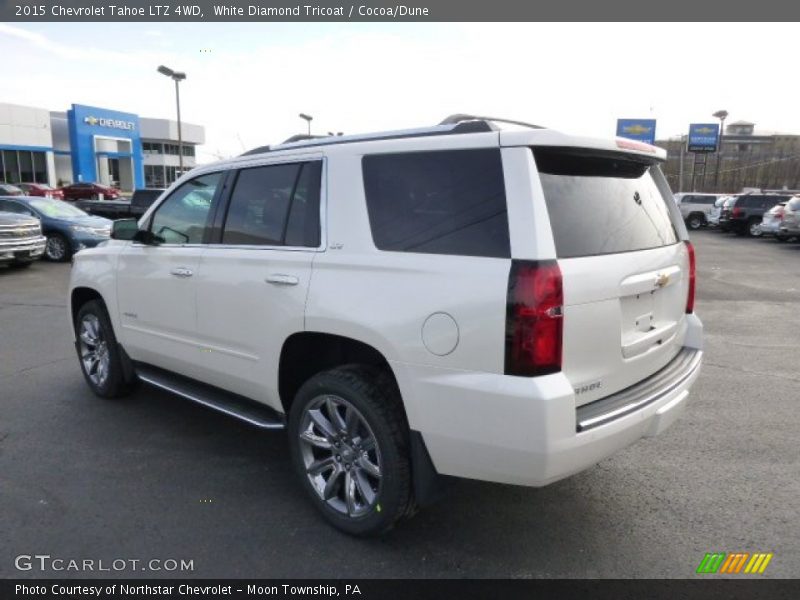 White Diamond Tricoat / Cocoa/Dune 2015 Chevrolet Tahoe LTZ 4WD