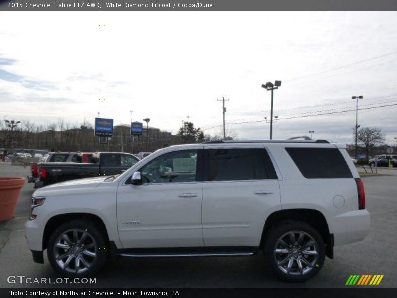 White Diamond Tricoat / Cocoa/Dune 2015 Chevrolet Tahoe LTZ 4WD