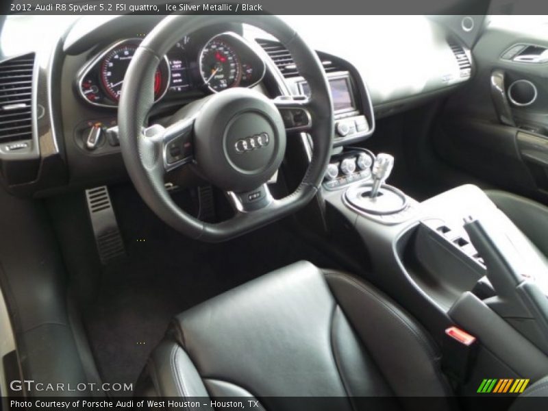 Ice Silver Metallic / Black 2012 Audi R8 Spyder 5.2 FSI quattro