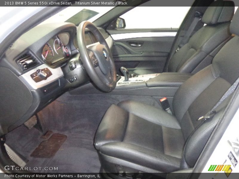 Titanium Silver Metallic / Black 2013 BMW 5 Series 550i xDrive Sedan