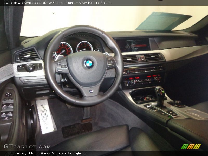 Titanium Silver Metallic / Black 2013 BMW 5 Series 550i xDrive Sedan