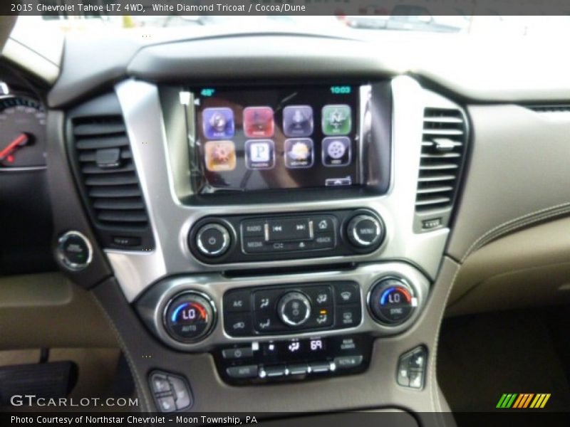 White Diamond Tricoat / Cocoa/Dune 2015 Chevrolet Tahoe LTZ 4WD
