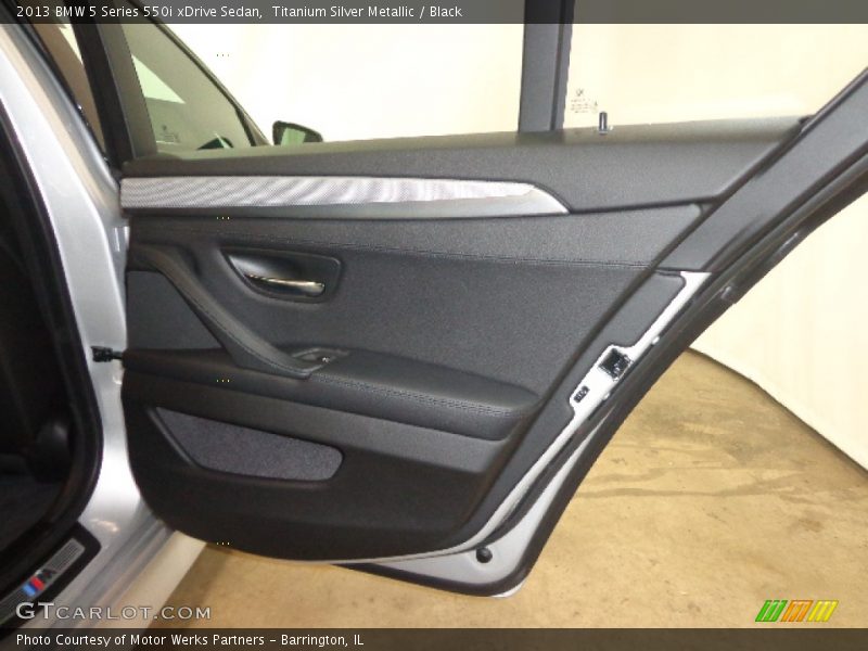Titanium Silver Metallic / Black 2013 BMW 5 Series 550i xDrive Sedan