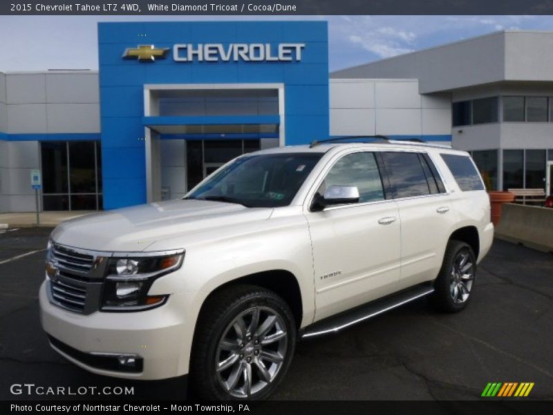 White Diamond Tricoat / Cocoa/Dune 2015 Chevrolet Tahoe LTZ 4WD
