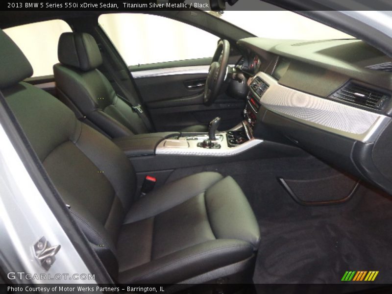 Titanium Silver Metallic / Black 2013 BMW 5 Series 550i xDrive Sedan