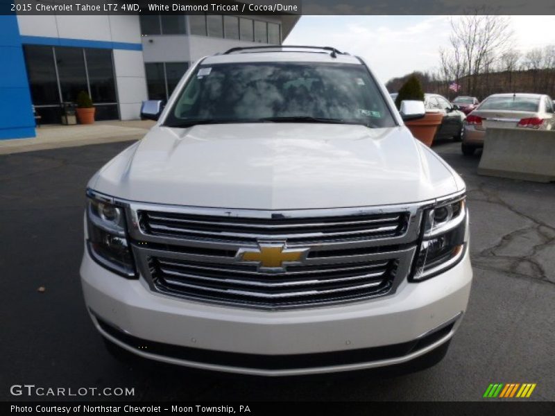 White Diamond Tricoat / Cocoa/Dune 2015 Chevrolet Tahoe LTZ 4WD