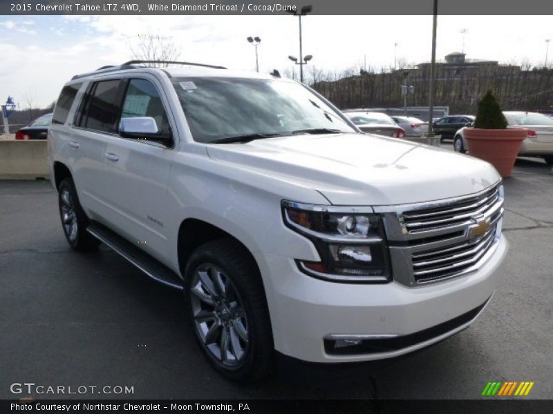 White Diamond Tricoat / Cocoa/Dune 2015 Chevrolet Tahoe LTZ 4WD