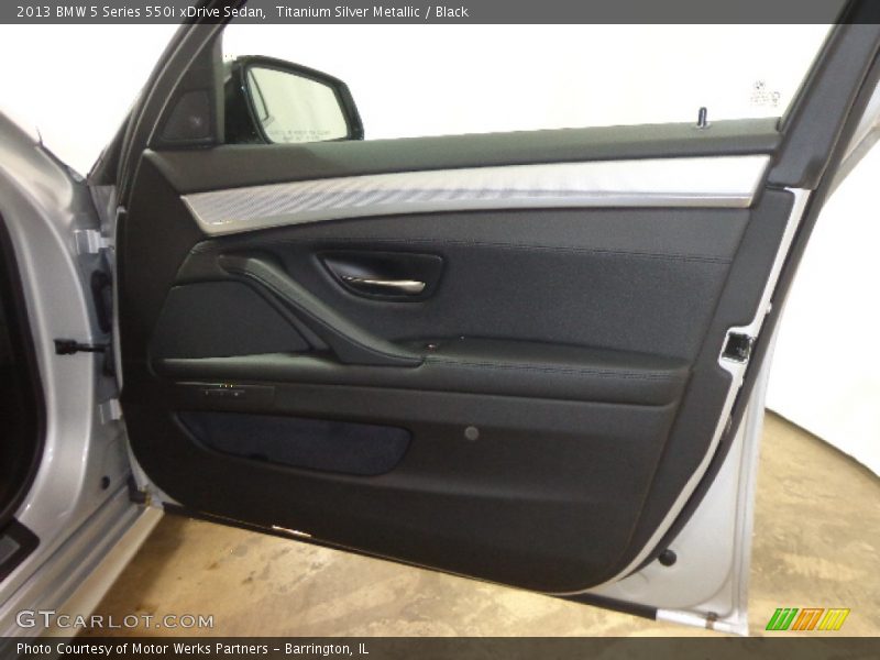 Titanium Silver Metallic / Black 2013 BMW 5 Series 550i xDrive Sedan