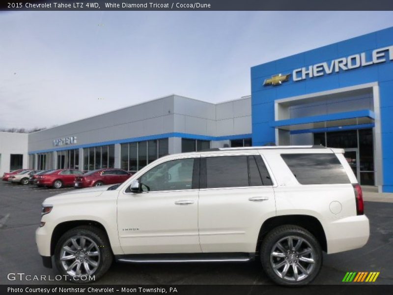 White Diamond Tricoat / Cocoa/Dune 2015 Chevrolet Tahoe LTZ 4WD