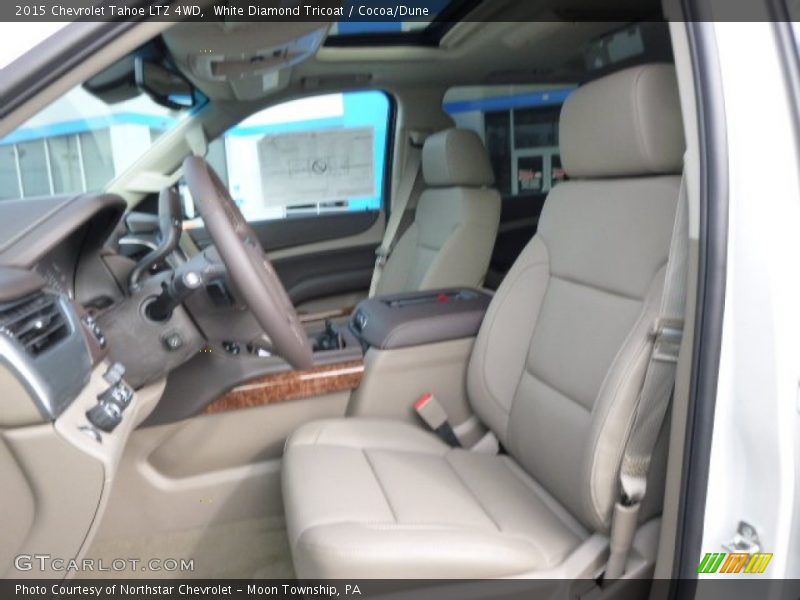 White Diamond Tricoat / Cocoa/Dune 2015 Chevrolet Tahoe LTZ 4WD